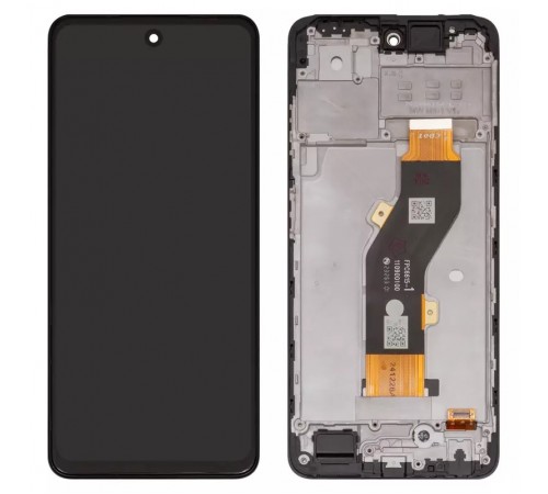 Дисплей для Infinix Hot 40i (X6528B), чорний, з рамкою, High Copy, FPC6615-1  