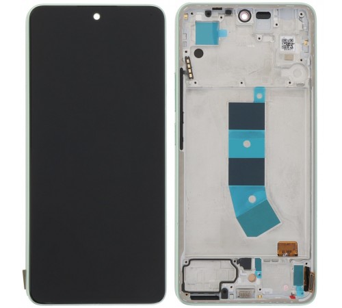 Дисплей для Xiaomi Redmi Note 13 4G, зеленый (Mint Green), с рамкой, Original (PRC) (переклеено стекло)