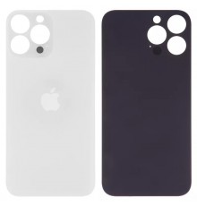 Задняя панель корпуса для iPhone 13 Pro Max, серебристая, белая, нужно снять стекло камеры, Silver, small hole