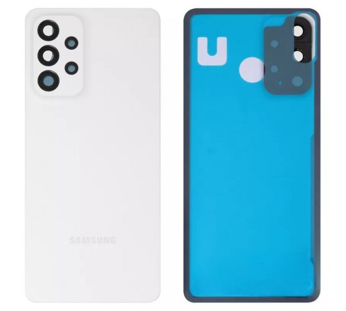 Задня панель корпусу для Samsung A336 Galaxy A33 5G, біла + скло камери