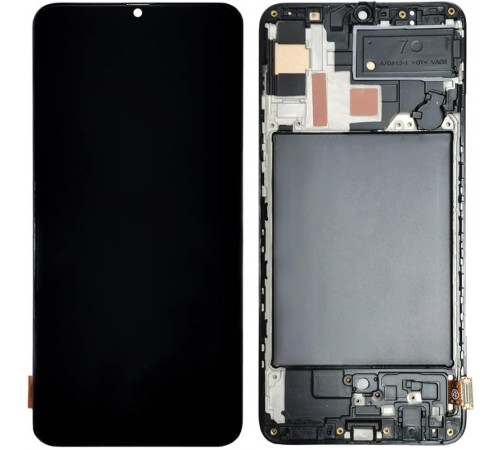 Дисплей для Samsung A707 Galaxy A70s, черный, с рамкой, High Copy (OLED)