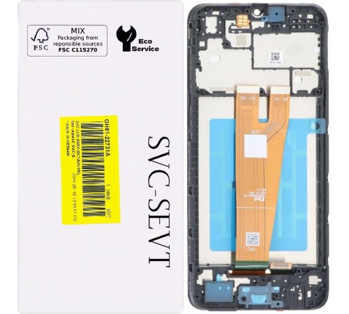 Дисплей для Samsung A045 Galaxy A04, чорний, з рамкою, Original