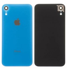 Задня панель корпусу для iPhone XR, блакитна + скло камери, small hole