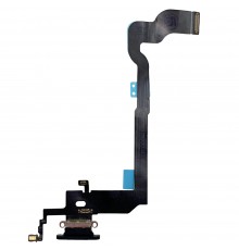 Шлейф для iPhone X, коннектора зарядки, микрофона, черный (Space Gray), Original (PRC), с разборки