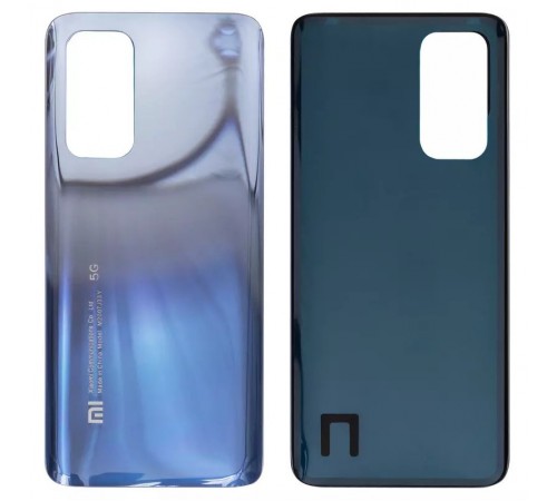 Задняя панель корпуса для Xiaomi Mi 10T, Mi 10T Pro, серебристая, Copy