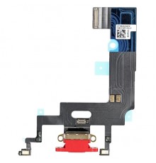 Шлейф для iPhone XR, конектора зарядки, червоний, з мікрофоном, High Copy