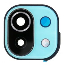 Скло камери для Xiaomi Mi 11 Lite, Mi 11 Lite 5G, Mi 11 Lite 5G NE, зелене, з рамкою