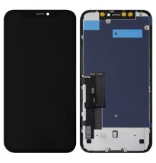 Дисплей для iPhone XR, чорний, з рамкою, Copy, (TFT), JK
