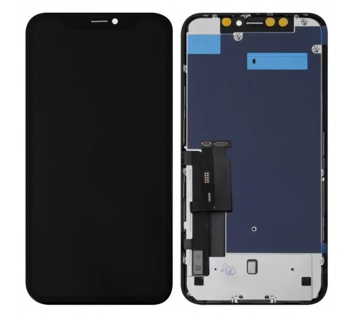 Дисплей для iPhone XR, чорний, з рамкою, Copy (TFT), JK