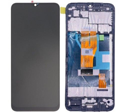 Дисплей для Realme C33, черный, с рамкой, High Copy