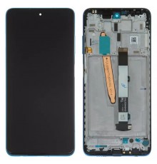 Дисплей для Xiaomi Poco X3 NFC, Poco X3 Pro, синій, з рамкою, Original (PRC), M2102J20SG, M2102J20SI