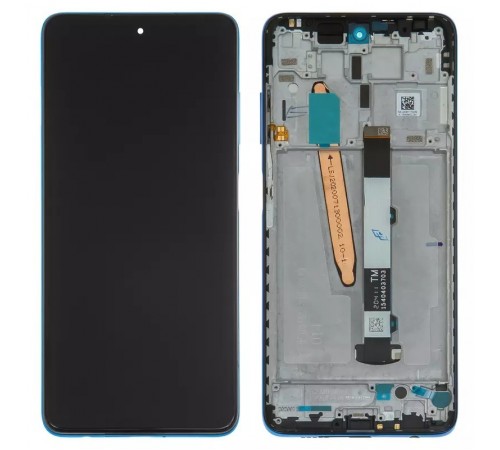 Дисплей для Xiaomi Poco X3 NFC, Poco X3 Pro, синій, з рамкою, Original (PRC), M2102J20SG, M2102J20SI