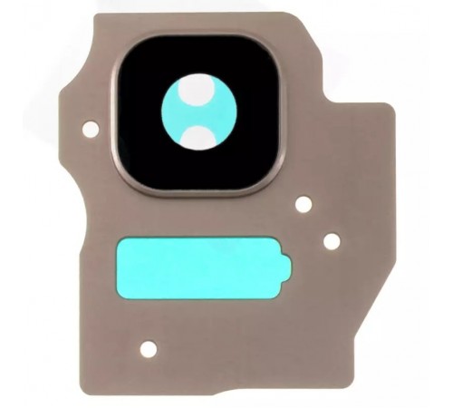 Стекло камеры для Samsung G955F Galaxy S8 Plus, G955FD Galaxy S8 Plus, золотистое (Maple Gold), с рамкой