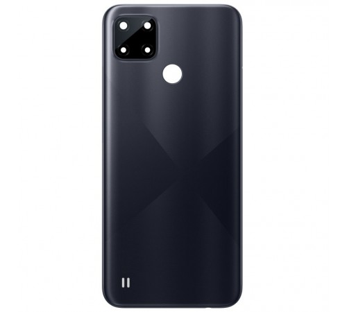 Задня панель корпусу для Realme C21Y, чорна (Cross Black), Copy + скло камери
