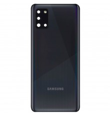 Задня панель корпусу для Samsung A315 Galaxy A31, чорна (Prism Crush Black) + скло камери