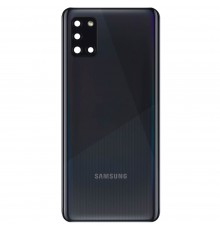 Задня панель корпусу для Samsung A315 Galaxy A31, чорна (Prism Crush Black) + скло камери