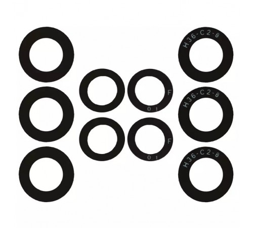 Стекло камеры для Samsung A536 Galaxy A53 5G, черное, без рамки, комплект 5 шт.