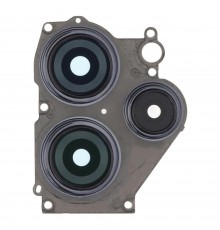 Стекло камеры для Xiaomi Redmi 12 5G, черный, с рамкой