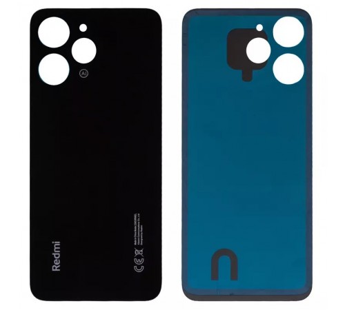Задняя панель корпуса для Xiaomi Redmi 12, черная (Midnight Black)