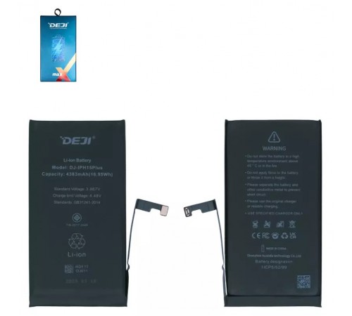 Аккумулятор Deji для Apple iPhone 15 Plus, Li-ion, 3,867 B, 4383 мАч, original IC