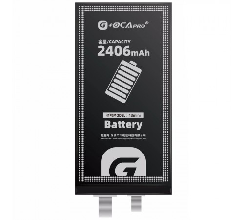 Аккумулятор G-OCA Pro для iPhone 13 mini, Li-ion, 3,88 B, 2406 мАч, без контроллера, (A2660)