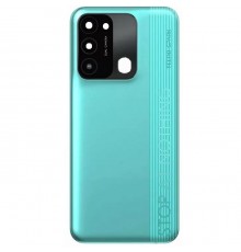 Задняя панель корпуса для Tecno Spark Go (2022) (KG5m), зеленая (Turquoise Cyan), Copy + стекло камеры
