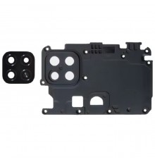 Скло камери для Xiaomi Redmi 9C NFC, чорне, з рамкою