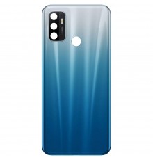 Задня панель корпуса для Oppo A53 4G, A53s 4G, A32, A33 (2020), голуба (Fancy Blue) + скло камери