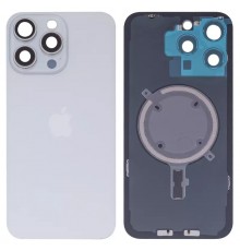 Задняя панель корпуса для iPhone 15 Pro Max, белая + стекло камеры, High Copy