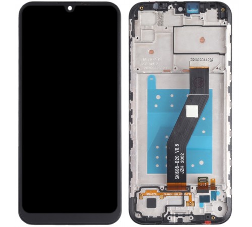 Дисплей для Motorola Moto E6s XT2053, черный, с рамкой, High Copy