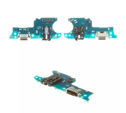 Шлейф для Samsung A025F/DS Galaxy A02s, коннектора зарядки, коннектора наушників, мікрофона, плата зарядки, High Copy