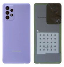 Задня панель корпусу для Samsung A725 Galaxy A72, фіолетова + скло камери