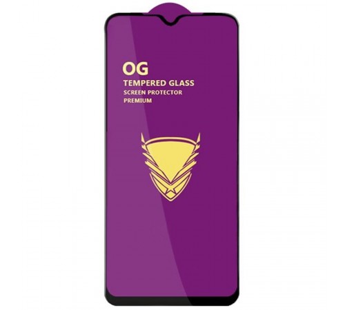 Захисне скло для Samsung A015 Galaxy A01, M015 Galaxy M01, 9H, Golden Armor OG, Full-Screen, Full Glue, (без упаковки), чорний