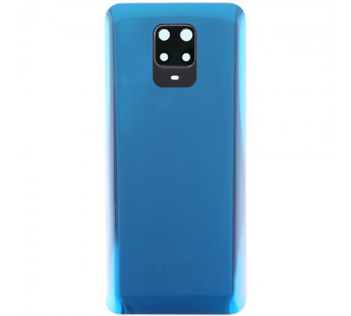 Задняя панель корпуса для Xiaomi Redmi Note 9S, синяя (Aurora Blue), Copy + стекло камеры, 48 Мп