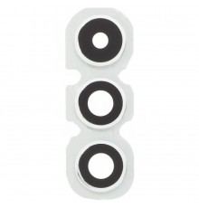 Скло камери для Samsung A346 Galaxy A34 5G, сріблясте, з рамкою