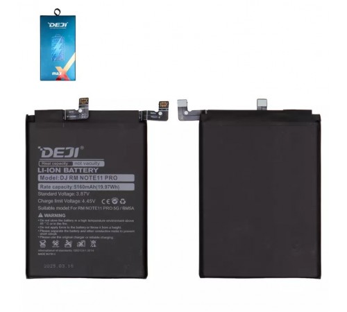 Аккумулятор Deji BM5A для Xiaomi Redmi Note 11 Pro, Li-ion, 3,87 B, 5160 мАч