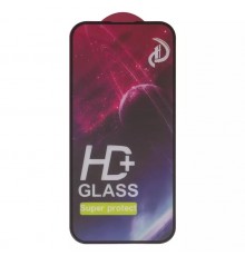 Захисне скло ASP для Apple iPhone 15, iPhone 16, сумісне з чохлом, Full Glue, чорне 