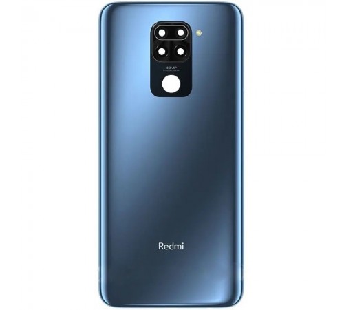 Задняя панель корпуса для Xiaomi Redmi Note 9, синяя, Copy + стекло камеры