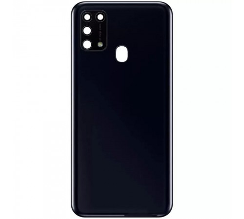 Задня панель корпусу для Samsung M315 Galaxy M31, M315F/DS Galaxy M31, чорна (Space Black), Copy + скло камери