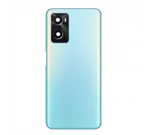 Задня панель корпусу для Oppo A76, A36, голуба (Glowing Blue) + скло камери