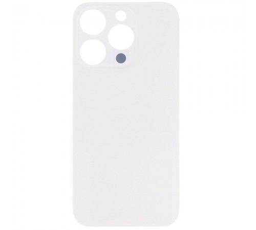 Задня панель корпусу для iPhone 15 Pro, біла, не потрібно знімати скло камери, Original (PRC), big hole