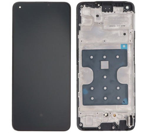Дисплей для Realme 7 Pro, черный, с рамкой, High Copy RMX2170