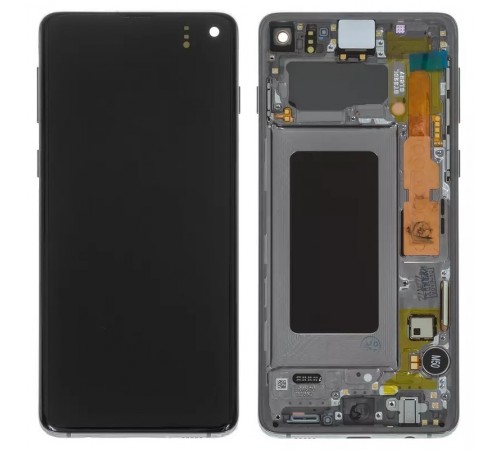 Дисплей для Samsung G973 Galaxy S10, черный, с рамкой, Original (PRC)