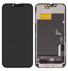 Дисплей для iPhone 13 Pro, чорний, з рамкою, High Copy (OLED), YK OEM hard