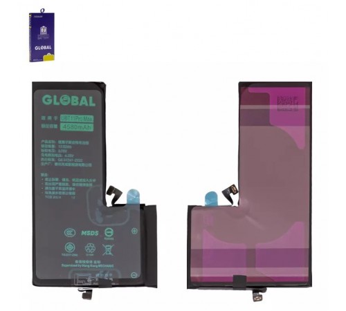 Акумулятор Mechanic для Apple iPhone 11 Pro Max, Li-Polymer, 3,79 В, 4580 мА·г, підвищена ємність, original IC