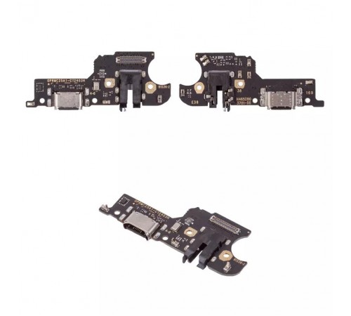 Шлейф для Realme C25, C25s, коннектора наушників, коннектора зарядки, мікрофона, плата зарядки, High Copy