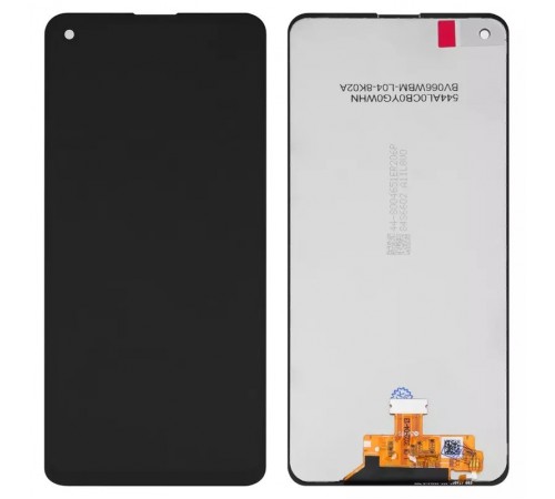 Дисплей для Samsung A217 Galaxy A21s, чорний, без рамки, Оригінал (переклеєне скло)