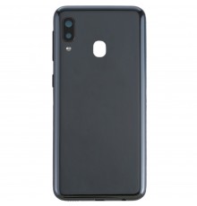 Задняя панель корпуса для Samsung A202F/DS Galaxy A20e, черная + стекло камеры
