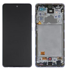 Дисплей для Samsung A725 Galaxy A72, A726 Galaxy A72 5G, фиолетовый, с рамкой, Original, сервисная упаковка, #GH82-25624C/GH82-25463C/GH82-25460C/GH82-25849C