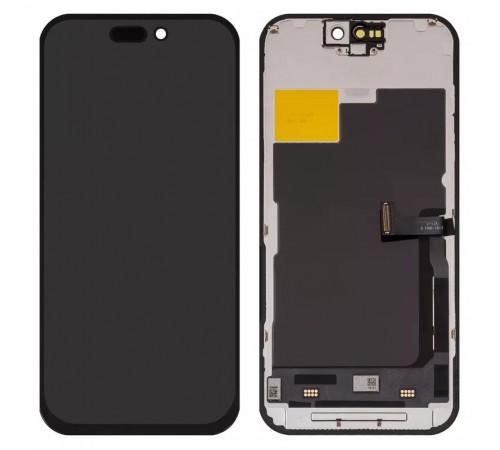Дисплей для iPhone 15 Pro, черный, с рамкой, Copy (TFT), ZY, LTPS HD+